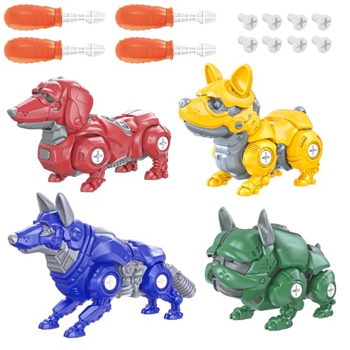 LZDMY Werkzeug Kinder ab 3 Jahre,4 Stück Kinderspielzeug Montessori Spielwerkzeug Hund Montage, Kinder Schrauben Spielzeug Bauen Geburtstag Ostern Weihnacht Geschenk für 3 4 5 6 Jahre Jungen Mädchen LZDMY Werkzeug Kinder ab 3 Jahre,4 Stück Kinderspielzeug Montessori Spielwerkzeug Hund Montage, Kinder Schrauben Spielzeug Bauen Geburtstag Ostern Weihnacht Geschenk für 3 4 5 6 Jahre Jungen Mädchen von LZDMY