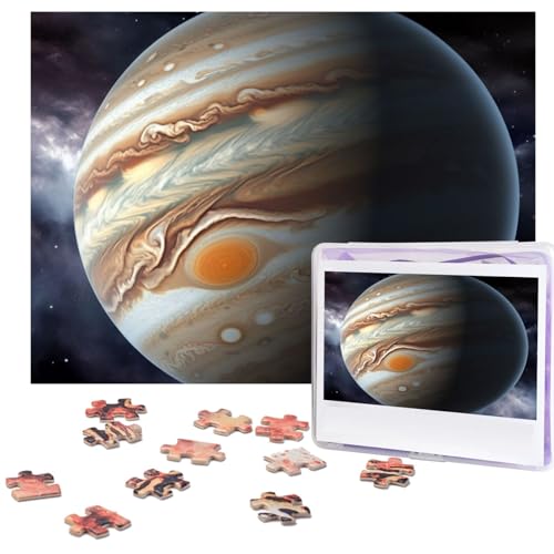 Jigsaw Puzzles 500 Teile Jupiter Landschaft Puzzles Personalisiertes Bilderpuzzle für Erwachsene Fotopuzzles Holzpuzzles Geschenk Klassisches Puzzle für Familie Hochzeit Geburtstag Valentinstag von LZQPOEAS