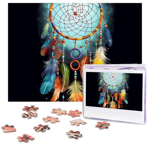 Puzzle, 500 Teile, Federn, Traumfänger-Puzzle, personalisiertes Bild, Puzzle für Erwachsene, Fotopuzzles, Holzpuzzles, Geschenk, klassisches Puzzle für Familie, Hochzeit, Geburtstag, Valentinstag Puzzle, 500 Teile, Federn, Traumfänger-Puzzle, personalisiertes Bild, Puzzle für Erwachsene, Fotopuzzles, Holzpuzzles, Geschenk, klassisches Puzzle für Familie, Hochzeit, Geburtstag, Valentinstag von LZQPOEAS