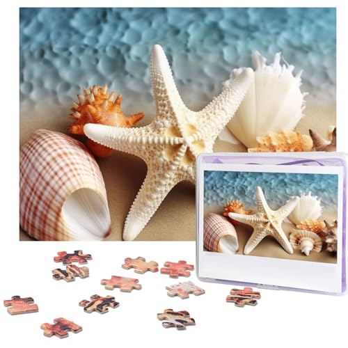 Puzzle, 500 Teile, Seestern, Korallen und Muscheln, personalisiertes Bilderpuzzle für Erwachsene, Fotopuzzles, Holzpuzzles, Geschenk, klassisches Puzzle für Familie, Hochzeit, Geburtstag, Valentinstag Puzzle, 500 Teile, Seestern, Korallen und Muscheln, personalisiertes Bilderpuzzle für Erwachsene, Fotopuzzles, Holzpuzzles, Geschenk, klassisches Puzzle für Familie, Hochzeit, Geburtstag, Valentinstag von LZQPOEAS