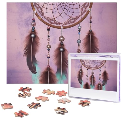 Puzzle, 500 Teile, Traumfänger-Puzzles, personalisiertes Bilderpuzzle für Erwachsene, Fotopuzzles, Holzpuzzles, Geschenk, klassisches Puzzle für Familie, Hochzeit, Geburtstag, Valentinstag von LZQPOEAS