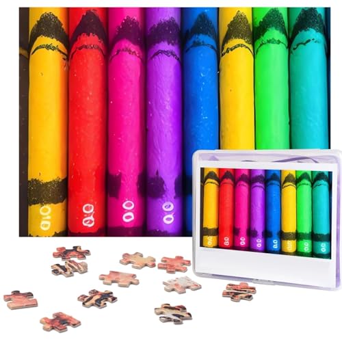 Puzzle, 500 Teile, farbige Buntstifte, personalisiertes Bild, Puzzle für Erwachsene, Fotopuzzles, Holzpuzzles, Geschenk, klassisches Puzzle für Familie, Hochzeit, Geburtstag, Valentinstag Puzzle, 500 Teile, farbige Buntstifte, personalisiertes Bild, Puzzle für Erwachsene, Fotopuzzles, Holzpuzzles, Geschenk, klassisches Puzzle für Familie, Hochzeit, Geburtstag, Valentinstag von LZQPOEAS