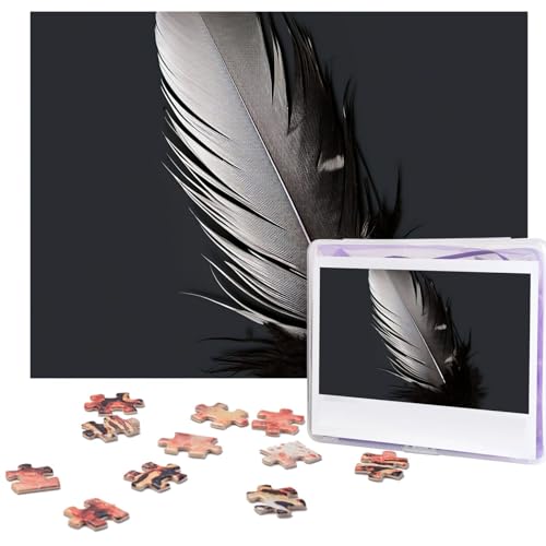 Puzzle, 500 Teile, schwarze Federpuzzles, personalisiertes Bildpuzzle für Erwachsene, Fotopuzzles, Holzpuzzles, Geschenk, klassisches Puzzle für Familie, Hochzeit, Geburtstag, Valentinstag Puzzle, 500 Teile, schwarze Federpuzzles, personalisiertes Bildpuzzle für Erwachsene, Fotopuzzles, Holzpuzzles, Geschenk, klassisches Puzzle für Familie, Hochzeit, Geburtstag, Valentinstag von LZQPOEAS