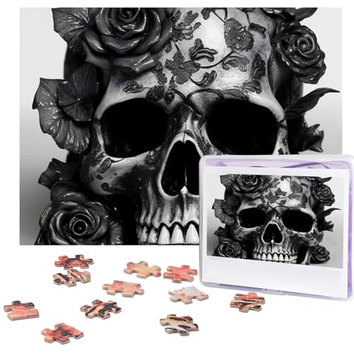 Puzzle, 500 Teile, schwarze Totenkopf-Rose, personalisiertes Bilderpuzzle für Erwachsene, Fotopuzzles, Holzpuzzles, Geschenk, klassisches Puzzle für Familie, Hochzeit, Geburtstag, Valentinstag Puzzle, 500 Teile, schwarze Totenkopf-Rose, personalisiertes Bilderpuzzle für Erwachsene, Fotopuzzles, Holzpuzzles, Geschenk, klassisches Puzzle für Familie, Hochzeit, Geburtstag, Valentinstag von LZQPOEAS