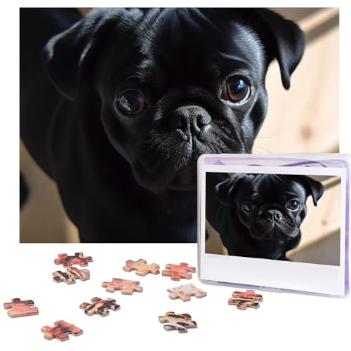 Puzzle, 500 Teile, schwarzer Mops, Hund, Welpe, Puzzle, personalisiertes Bild, Puzzle für Erwachsene, Fotopuzzles, Holzpuzzles, Geschenk, klassisches Puzzle für Familie, Hochzeit, Geburtstag Puzzle, 500 Teile, schwarzer Mops, Hund, Welpe, Puzzle, personalisiertes Bild, Puzzle für Erwachsene, Fotopuzzles, Holzpuzzles, Geschenk, klassisches Puzzle für Familie, Hochzeit, Geburtstag von LZQPOEAS