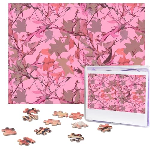 Puzzle 500 Teile Blätter Puzzles Personalisiertes Bilderpuzzle für Erwachsene Fotopuzzles Holzpuzzles Geschenk Klassisches Puzzle für Familie Hochzeit Geburtstag Valentinstag von LZQPOEAS