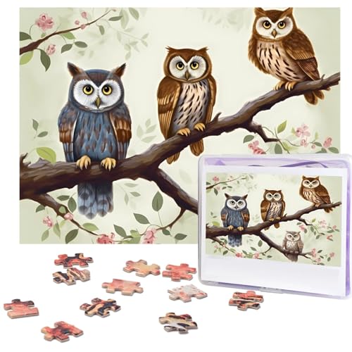 Puzzle 500 Teile Eulen auf einem Ast Puzzles Personalisiertes Bilderpuzzle für Erwachsene Fotopuzzles Holzpuzzles Geschenk Klassisches Puzzle für Familie Hochzeit Geburtstag Valentinstag Puzzle 500 Teile Eulen auf einem Ast Puzzles Personalisiertes Bilderpuzzle für Erwachsene Fotopuzzles Holzpuzzles Geschenk Klassisches Puzzle für Familie Hochzeit Geburtstag Valentinstag von LZQPOEAS