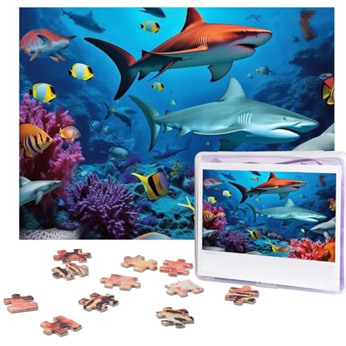 Puzzle 500 Teile Fisch Haie Korallen Puzzles Personalisiertes Bilderpuzzle für Erwachsene Fotopuzzles Holzpuzzles Geschenk Klassisches Puzzle für Familie Hochzeit Geburtstag Valentinstag Puzzle 500 Teile Fisch Haie Korallen Puzzles Personalisiertes Bilderpuzzle für Erwachsene Fotopuzzles Holzpuzzles Geschenk Klassisches Puzzle für Familie Hochzeit Geburtstag Valentinstag von LZQPOEAS