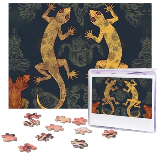 Puzzle 500 Teile Gecko Eidechsen Puzzles Personalisiertes Bilderpuzzle für Erwachsene Fotopuzzles Holzpuzzles Geschenk Klassisches Puzzle für Familie Hochzeit Geburtstag Valentinstag Puzzle 500 Teile Gecko Eidechsen Puzzles Personalisiertes Bilderpuzzle für Erwachsene Fotopuzzles Holzpuzzles Geschenk Klassisches Puzzle für Familie Hochzeit Geburtstag Valentinstag von LZQPOEAS
