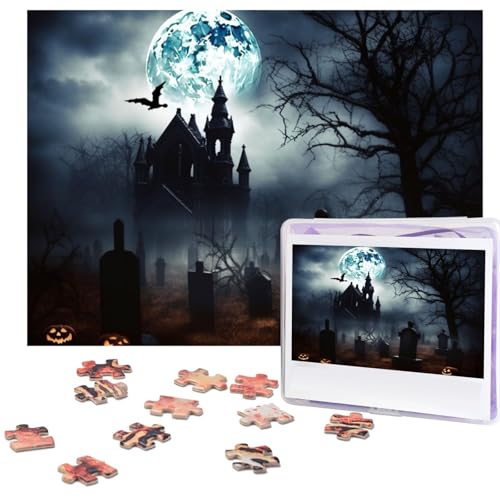 Puzzle 500 Teile Gothic Happy Halloween Puzzles Personalisiertes Bilderpuzzle für Erwachsene Fotopuzzles Holzpuzzles Geschenk Klassisches Puzzle für Familie Hochzeit Geburtstag Valentinstag Puzzle 500 Teile Gothic Happy Halloween Puzzles Personalisiertes Bilderpuzzle für Erwachsene Fotopuzzles Holzpuzzles Geschenk Klassisches Puzzle für Familie Hochzeit Geburtstag Valentinstag von LZQPOEAS