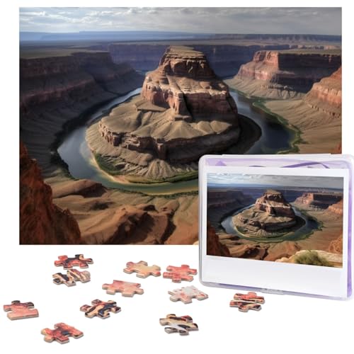 Puzzle 500 Teile Grand Canyon Arizona Puzzles Personalisiertes Bilderpuzzle für Erwachsene Fotopuzzles Holzpuzzles Geschenk Klassisches Puzzle für Familie Hochzeit Geburtstag Valentinstag von LZQPOEAS