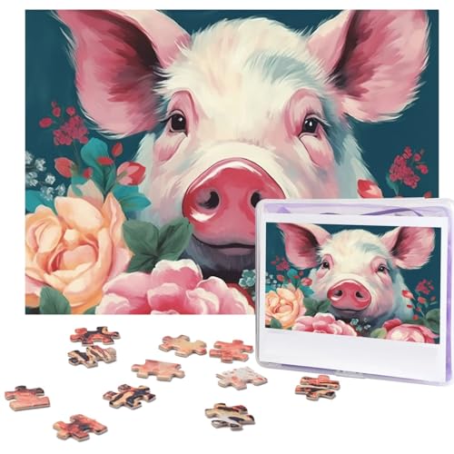 Puzzle 500 Teile Malerei Blume Tier Puzzles Personalisiertes Bilderpuzzle für Erwachsene Fotopuzzles Holzpuzzles Geschenk Klassisches Puzzle für Familie Hochzeit Geburtstag Valentinstag von LZQPOEAS