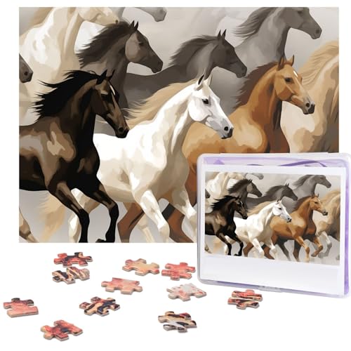 Puzzle 500 Teile Niedliche Pferde Puzzles Personalisierte Bilderpuzzle für Erwachsene Fotopuzzles Holzpuzzles Geschenk Klassisches Puzzle für Familie Hochzeit Geburtstag Valentinstag Puzzle 500 Teile Niedliche Pferde Puzzles Personalisierte Bilderpuzzle für Erwachsene Fotopuzzles Holzpuzzles Geschenk Klassisches Puzzle für Familie Hochzeit Geburtstag Valentinstag von LZQPOEAS