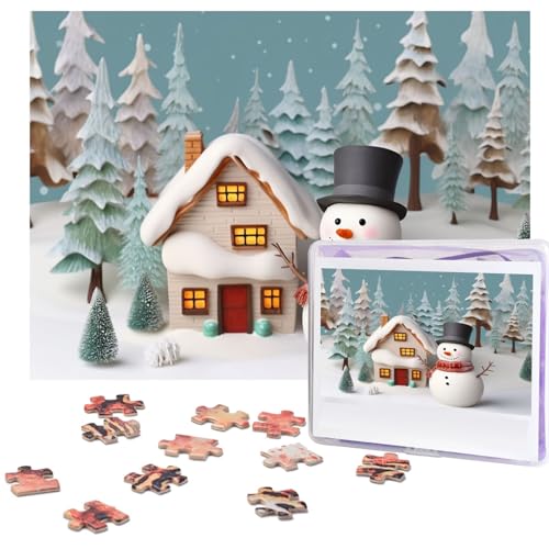 Puzzle 500 Teile Schneemann und Dorf Puzzles Personalisiertes Bilderpuzzle für Erwachsene Fotopuzzles Holzpuzzles Geschenk Klassisches Puzzle für Familie Hochzeit Geburtstag Valentinstag Puzzle 500 Teile Schneemann und Dorf Puzzles Personalisiertes Bilderpuzzle für Erwachsene Fotopuzzles Holzpuzzles Geschenk Klassisches Puzzle für Familie Hochzeit Geburtstag Valentinstag von LZQPOEAS