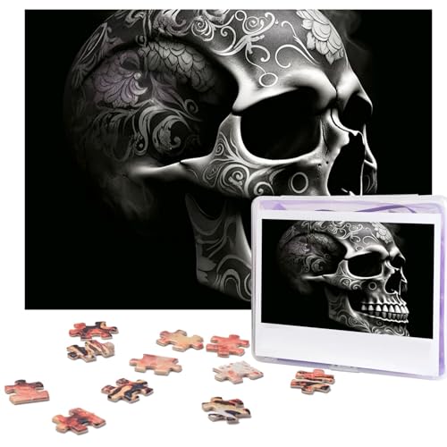 Puzzle 500 Teile Schwarz und Weiß Schädel Puzzles Personalisiertes Bilderpuzzle für Erwachsene Fotopuzzles Holzpuzzles Geschenk Klassisches Puzzle für Familie Hochzeit Geburtstag Valentinstag Puzzle 500 Teile Schwarz und Weiß Schädel Puzzles Personalisiertes Bilderpuzzle für Erwachsene Fotopuzzles Holzpuzzles Geschenk Klassisches Puzzle für Familie Hochzeit Geburtstag Valentinstag von LZQPOEAS