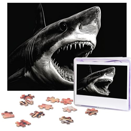 Puzzle 500 Teile Schwarzer Haikopf Puzzles Personalisiertes Bilderpuzzle für Erwachsene Fotopuzzles Holzpuzzles Geschenk Klassisches Puzzle für Familie Hochzeit Geburtstag Valentinstag Puzzle 500 Teile Schwarzer Haikopf Puzzles Personalisiertes Bilderpuzzle für Erwachsene Fotopuzzles Holzpuzzles Geschenk Klassisches Puzzle für Familie Hochzeit Geburtstag Valentinstag von LZQPOEAS