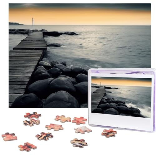 Puzzle 500 Teile Schwarzes Meer Puzzles Personalisiertes Bilderpuzzle für Erwachsene Fotopuzzles Holzpuzzles Geschenk Klassisches Puzzle für Familie Hochzeit Geburtstag Valentinstag von LZQPOEAS