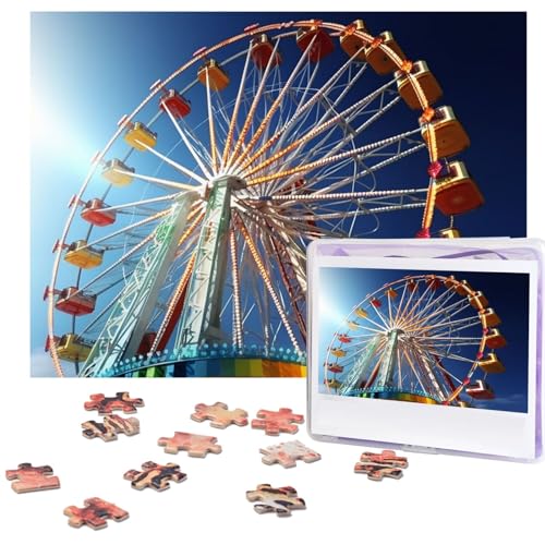 Puzzle 500 Teile Vergnügungsfahrt Puzzles Personalisiertes Bilderpuzzle für Erwachsene Fotopuzzles Holzpuzzles Geschenk Klassisches Puzzle für Familie Hochzeit Geburtstag Valentinstag von LZQPOEAS