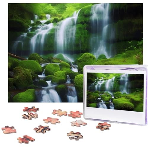 Puzzle 500 Teile Wasserfall Grün Puzzles Personalisiertes Bilderpuzzle für Erwachsene Fotopuzzles Holzpuzzles Geschenk Klassisches Puzzle für Familie Hochzeit Geburtstag Valentinstag Puzzle 500 Teile Wasserfall Grün Puzzles Personalisiertes Bilderpuzzle für Erwachsene Fotopuzzles Holzpuzzles Geschenk Klassisches Puzzle für Familie Hochzeit Geburtstag Valentinstag von LZQPOEAS