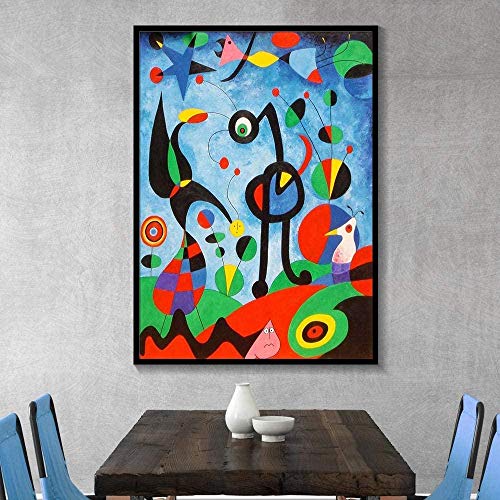 Lzqzjd 1500-Teiliges Puzzle Für Erwachsene, Joan Miró Gartenpuzzle, Berühmtes Abstraktes Aquarellholz, Neujahrsgeschenk Für Erwachsene Für Kinder von LZQZJD