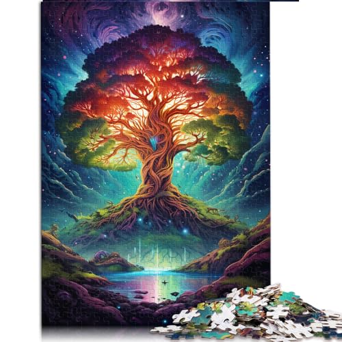 1000-teiliges Puzzle für Erwachsene, farbenfrohes, psychedelisches Papierpuzzle mit Sternenhimmel-Baum, für Erwachsene und Kinder ab 12 Jahren, anspruchsvolles Spielzeug, Größe: 26 x 38 cm 1000-teiliges Puzzle für Erwachsene, farbenfrohes, psychedelisches Papierpuzzle mit Sternenhimmel-Baum, für Erwachsene und Kinder ab 12 Jahren, anspruchsvolles Spielzeug, Größe: 26 x 38 cm von LZYANG