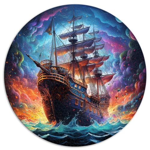 1000-teiliges Puzzle für Erwachsene und Kinder, Piratenschiff, kreisförmiges Puzzle, für Erwachsene und Kinder ab 12 Jahren, Papppuzzle, Lernspiele für Erwachsene und Kinder, Größe 67,5 x 67,5 1000-teiliges Puzzle für Erwachsene und Kinder, Piratenschiff, kreisförmiges Puzzle, für Erwachsene und Kinder ab 12 Jahren, Papppuzzle, Lernspiele für Erwachsene und Kinder, Größe 67,5 x 67,5 von LZYANG