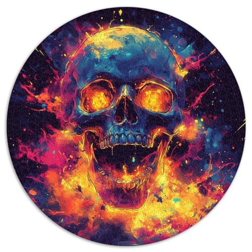 Puzzle für Erwachsene, 1000 Teile, Totenkopf, runde Puzzles, für Erwachsene und Kinder ab 12 Jahren, Puzzles aus Pappe, Stressabbau-Spielzeug, Größe 67,5 x 67,5 Puzzle für Erwachsene, 1000 Teile, Totenkopf, runde Puzzles, für Erwachsene und Kinder ab 12 Jahren, Puzzles aus Pappe, Stressabbau-Spielzeug, Größe 67,5 x 67,5 von LZYANG