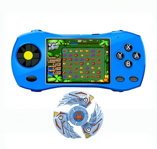 LZYCH 3.0" Zoll Sportwagen Form Handheld-Spielkonsole Eingebaute 250 Action/Kampf/Sport Retro Videospiele Kinder tragbares elektronisches Puzzle Spielzeug Geburtstag/Weihnachts Geschenk (Blau) von LZYCH