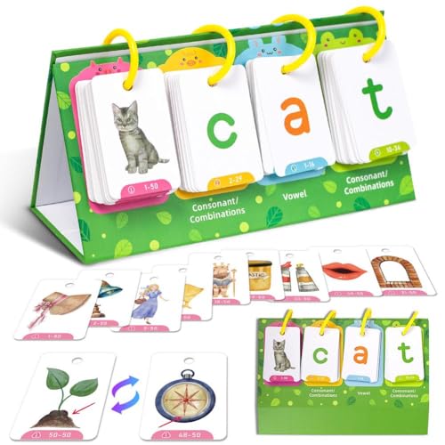 CVC Word Builder Games Cards Learn to Read, Word Building Desktop Chart Tent with Kit Pocket Cards Flash Card 129 CVC Word Builder Games Cards Learn to Read, Word Building Desktop Chart Tent with Kit Pocket Cards Flash Card 129 von LZYWOD