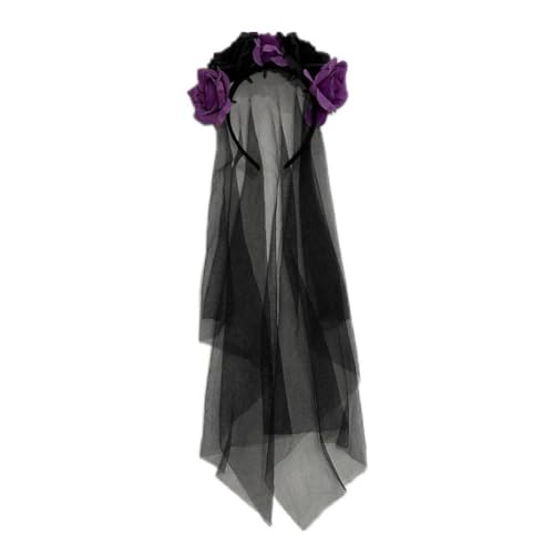 LZYWOD 1 x schwarzer Schleier Halloween Rose Blume Stirnband Kostüm Blumenkrone Cosplay Party mexikanischer Kopf Hochzeit K5R4 Dead Rose Day LZYWOD 1 x schwarzer Schleier Halloween Rose Blume Stirnband Kostüm Blumenkrone Cosplay Party mexikanischer Kopf Hochzeit K5R4 Dead Rose Day von LZYWOD
