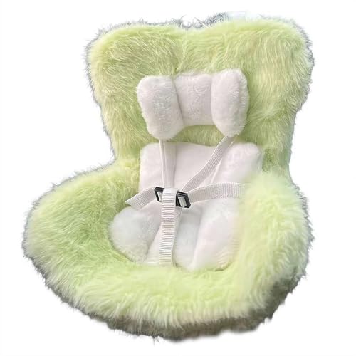 LZYWOD Autositz für Puppen - Puppenautositz für 10-17 cm Figuren, Autozubehör mit Sicherheitsgurt, niedliche Auto-Dekoration für Armaturenbrett-Display, Mini-Puppenstuhl für Sammler (Grün) von LZYWOD