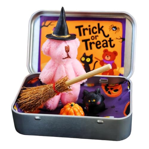LZYWOD Entzückende Bären-Plüsch-Halloween-Bär-Box, Trösten für Freunde, geliebte Andenken von LZYWOD