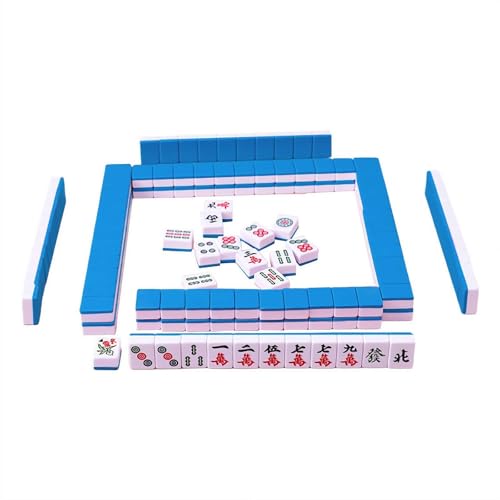 LZYWOD Mini Mahjong Fliesen Chinesisches Mahjong Set - Reise Mahjong Set mit 144 Fliesen Tragbare Mahjong Fliesen Set für Spieleabende, Schlafsäle, Partys und Familientreffen von LZYWOD