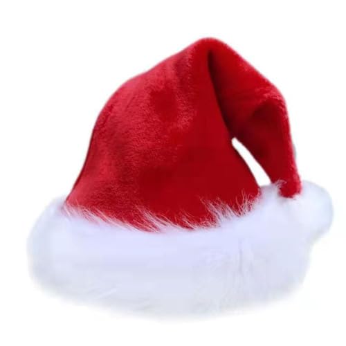 LZYWOD Plüsch-Weihnachtsmütze, traditionelle Weihnachtsmannmütze für Erwachsene, Uni, bequem, extra Hut, Kleid, Party, Weihnachten für Urlaub, dick LZYWOD Plüsch-Weihnachtsmütze, traditionelle Weihnachtsmannmütze für Erwachsene, Uni, bequem, extra Hut, Kleid, Party, Weihnachten für Urlaub, dick von LZYWOD
