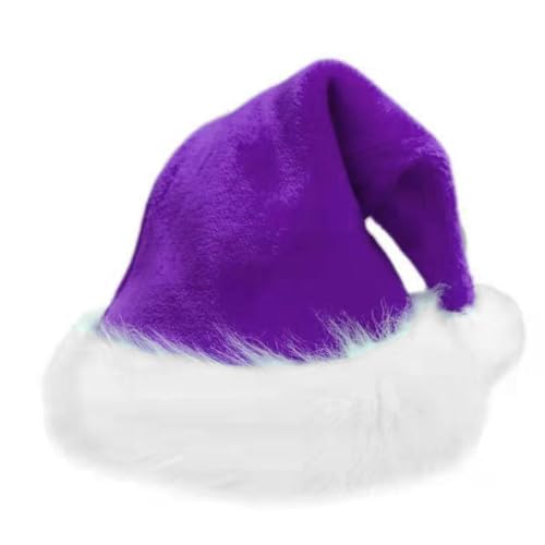LZYWOD Plüsch-Weihnachtsmütze, traditionelle Weihnachtsmannmütze für Erwachsene, Uni, bequem, extra Party, Kleid, dick, Weihnachten für den Urlaub LZYWOD Plüsch-Weihnachtsmütze, traditionelle Weihnachtsmannmütze für Erwachsene, Uni, bequem, extra Party, Kleid, dick, Weihnachten für den Urlaub von LZYWOD