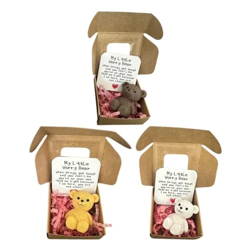 Pocket Mini Bears In Box, Little Pocket Bears With Inspirational Birth Card, F7H0 Sympathie Gifts For Graduation von LZYWOD