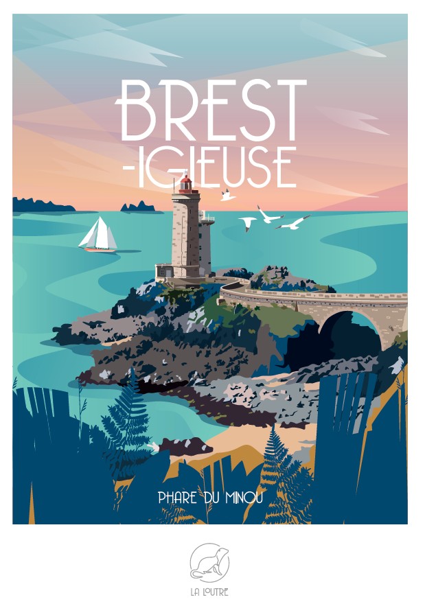 La Loutre BREST-igieuse - Phare du Minou 1000 Teile Puzzle Puzzle-La-Loutre-5887 von La Loutre