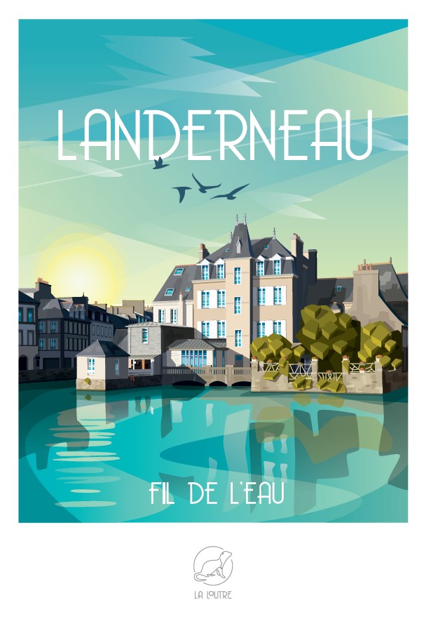 La Loutre LANDERNEAU Fil de l'Eau 1000 Teile Puzzle Puzzle-La-Loutre-7300 von La Loutre