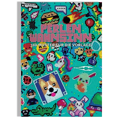 La Manuli Bügelperlen Vorlagenbuch - 300 kreative Muster für Bügelperlen 5mm, 20 Kategorien für alle Fähigkeitsstufen - Perfekt passend für 14,5 x 14,5 cm Schablonen von La Manuli