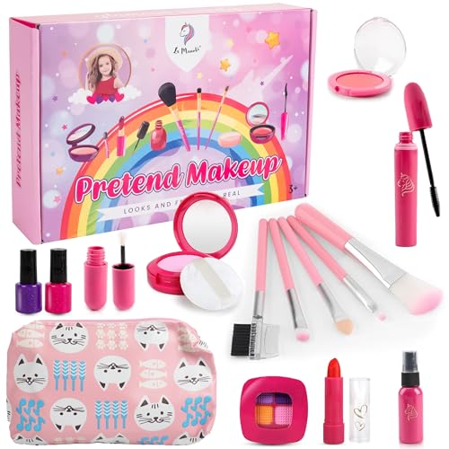 La Manuli Kinderschminke Set Mädchen - Pretend Make Up Schminkkoffer Spielzeug, Fälschung Schminkset für Kinder Rolle Spielen, Kosmetik Geschenk für Kleinkinder ab 3 4 5 6 7 8 Jahre La Manuli Kinderschminke Set Mädchen - Pretend Make Up Schminkkoffer Spielzeug, Fälschung Schminkset für Kinder Rolle Spielen, Kosmetik Geschenk für Kleinkinder ab 3 4 5 6 7 8 Jahre von La Manuli