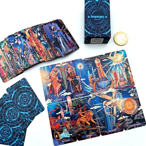 La Muci Mini Dreamscapes Tarotkarten Deck mit digitalem Leitfaden - Major und Minor Arcana Full Tarot-Deck, Tarot-Deck für Reisende to go, einzigartiges und minimalistisches Tarot für Anfänger in La Muci Mini Dreamscapes Tarotkarten Deck mit digitalem Leitfaden - Major und Minor Arcana Full Tarot-Deck, Tarot-Deck für Reisende to go, einzigartiges und minimalistisches Tarot für Anfänger in von La Muci