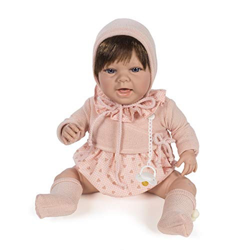 La Nina Belen Vinyl Puppe, ab 3 Jahren, 50 cm Baby, Rosa von La Nina
