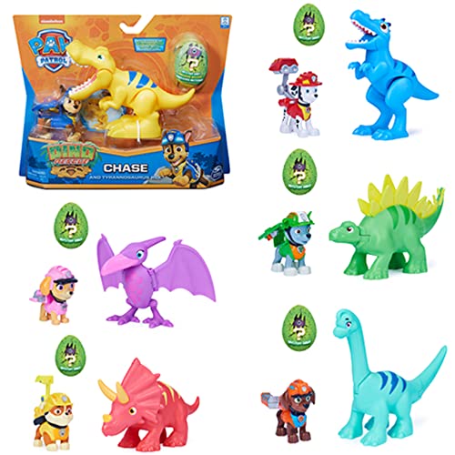 PAW Patrol Dino Rescue Hero Pup Spielfiguren mit großem Dinosaurier und Überraschungs-Dino - sortiert - einzeln erhältlich - im Set enthalten 1 Hundefigur, 2 Dino-Figuren von PAW PATROL