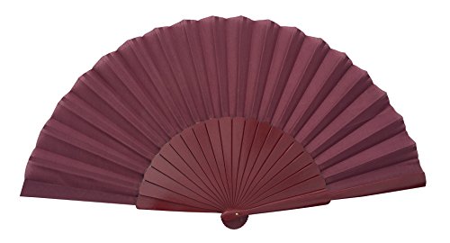 La Senorita Flamenco Fächer, Handfächer, Tanzfächer - Stoff und Holz XL (dunkel braun) von La Senorita