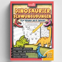 Dinosaurier Schwungübungen ab 4 Jahren von La Tropical Publishing