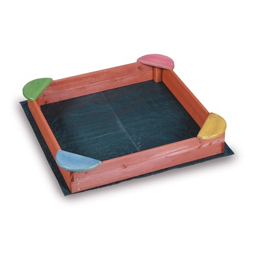 La zappa Sandkasten für Kinder aus lackiertem Holz für Garten und Wintergarten von La zappa