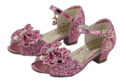 LaBay Pantoletten mit Schleifen und Pailletten, Rosa (5-7 Jahre) von LaBay