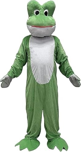 LaKimLin Erwachsenenkostüm Frosch Maskottchen – Erwachsener grüner Ganzkörper-Tieranzug mit weißem Bauch LaKimLin Erwachsenenkostüm Frosch Maskottchen – Erwachsener grüner Ganzkörper-Tieranzug mit weißem Bauch von LaKimLin