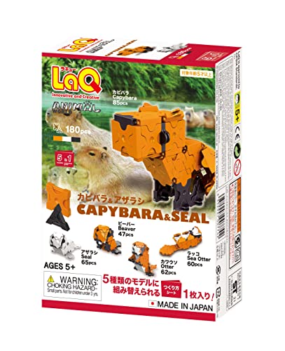 LaQ Animal World Capybara & Seal | 180 Teile | 5 Modelle | Alter 5+ | Kreativer, pädagogischer Bauspielzeugblock | Hergestellt in Japan LaQ Animal World Capybara & Seal | 180 Teile | 5 Modelle | Alter 5+ | Kreativer, pädagogischer Bauspielzeugblock | Hergestellt in Japan von LaQ