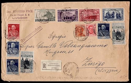 LaVecchiaScatola 1926 empfohlen von Livorno nach Zürich frankiert für 8,50 Lire LaVecchiaScatola 1926 empfohlen von Livorno nach Zürich frankiert für 8,50 Lire von LaVecchiaScatola